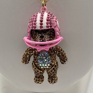 Betsey Johnson Football Bear Necklace 🏈